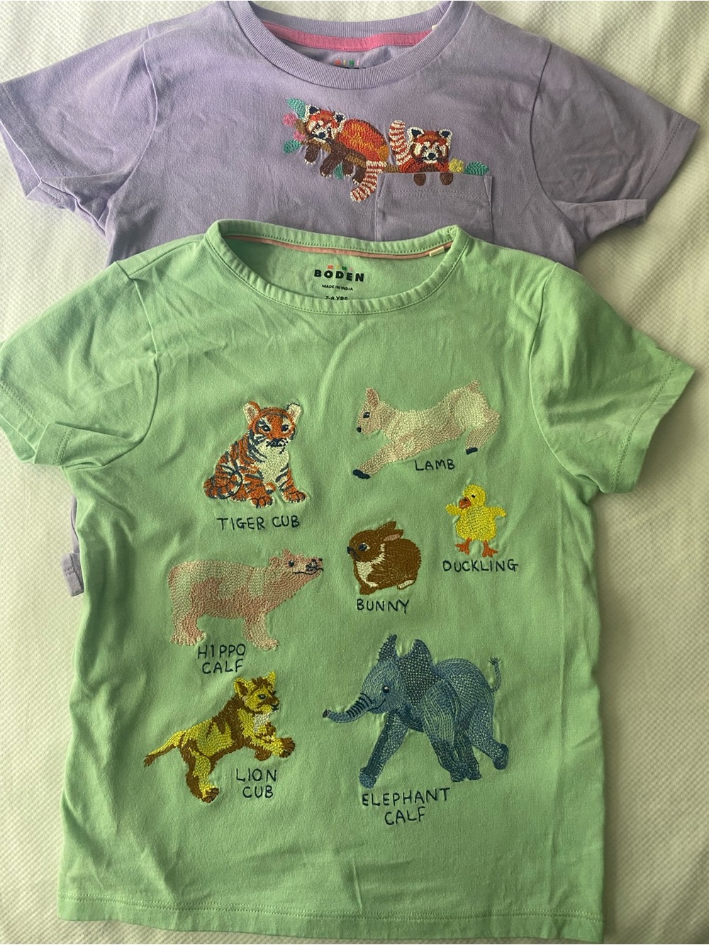 Boden Kids' Animal Embroidered Tee - NWOT size 6-7